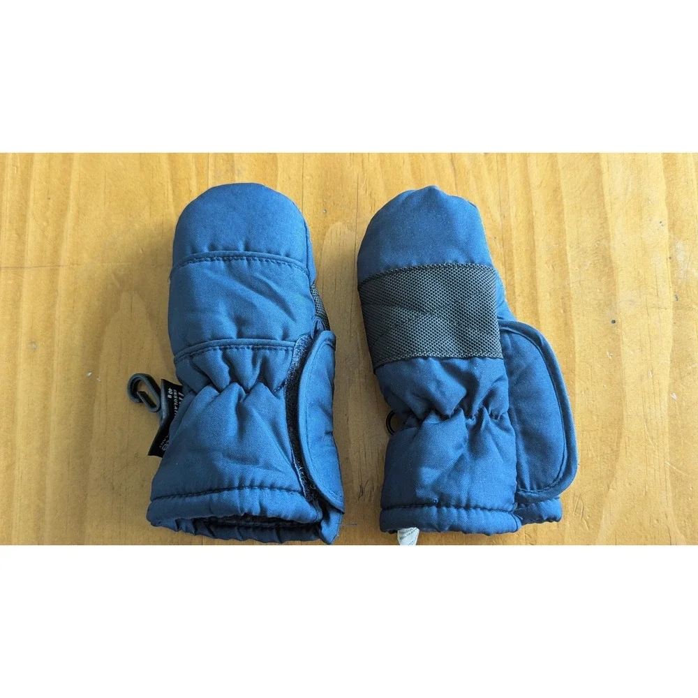 Kids Navy Blue 3M Thinsulate Insulated Winter Mittens 40g Warm Snow Mitts